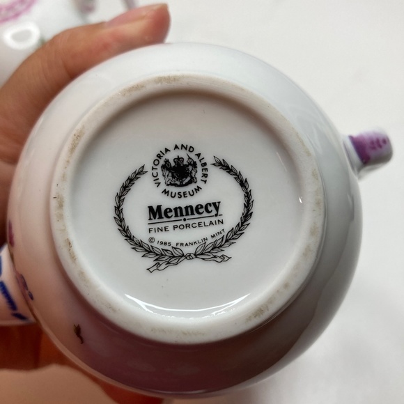 Victoria & Albert Museum Teapot Mennecy ,hochst 1985 Franklin Mint Fine Porcelai - Picture 11 of 13